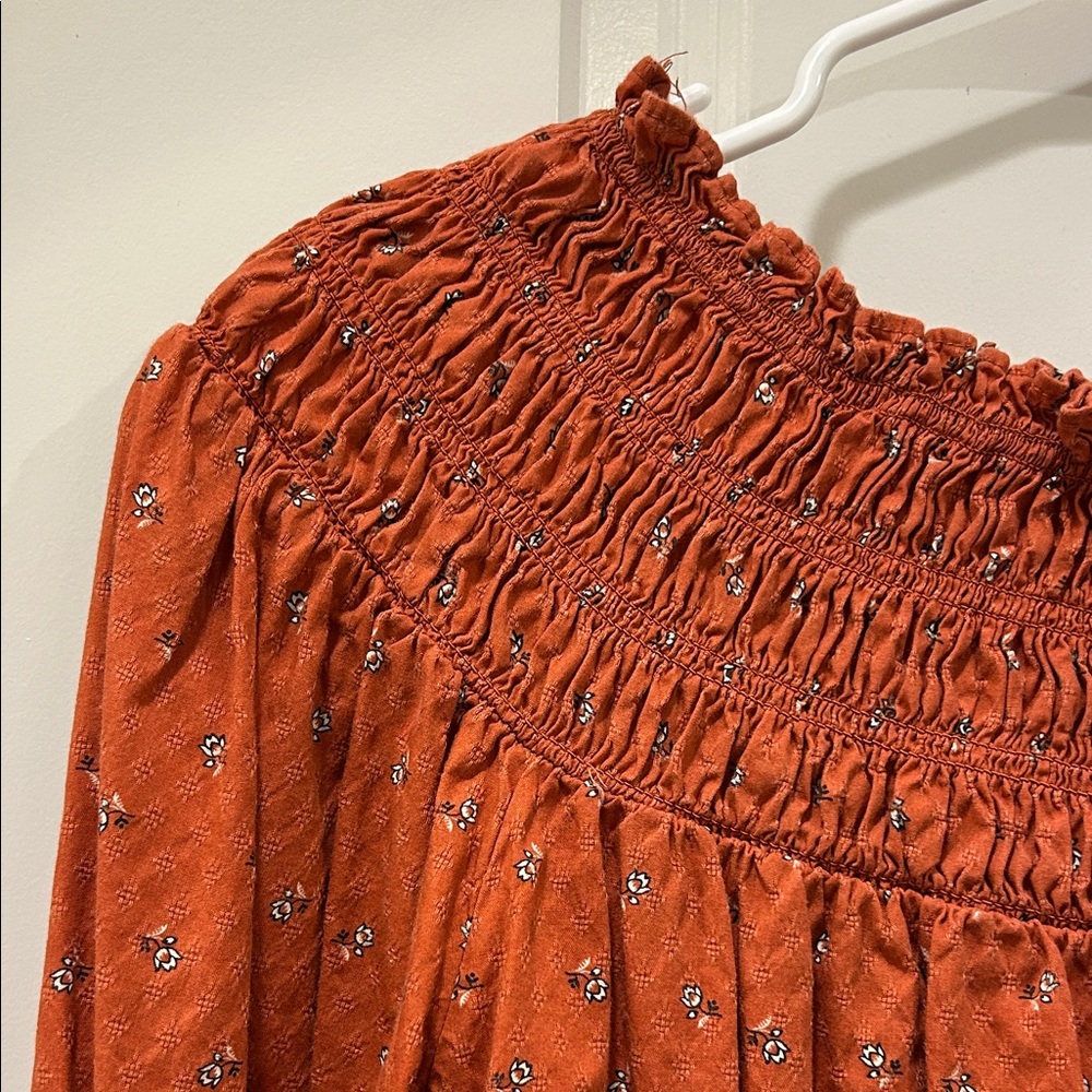 Universal Thread Rust Smocked Blouse - image 3